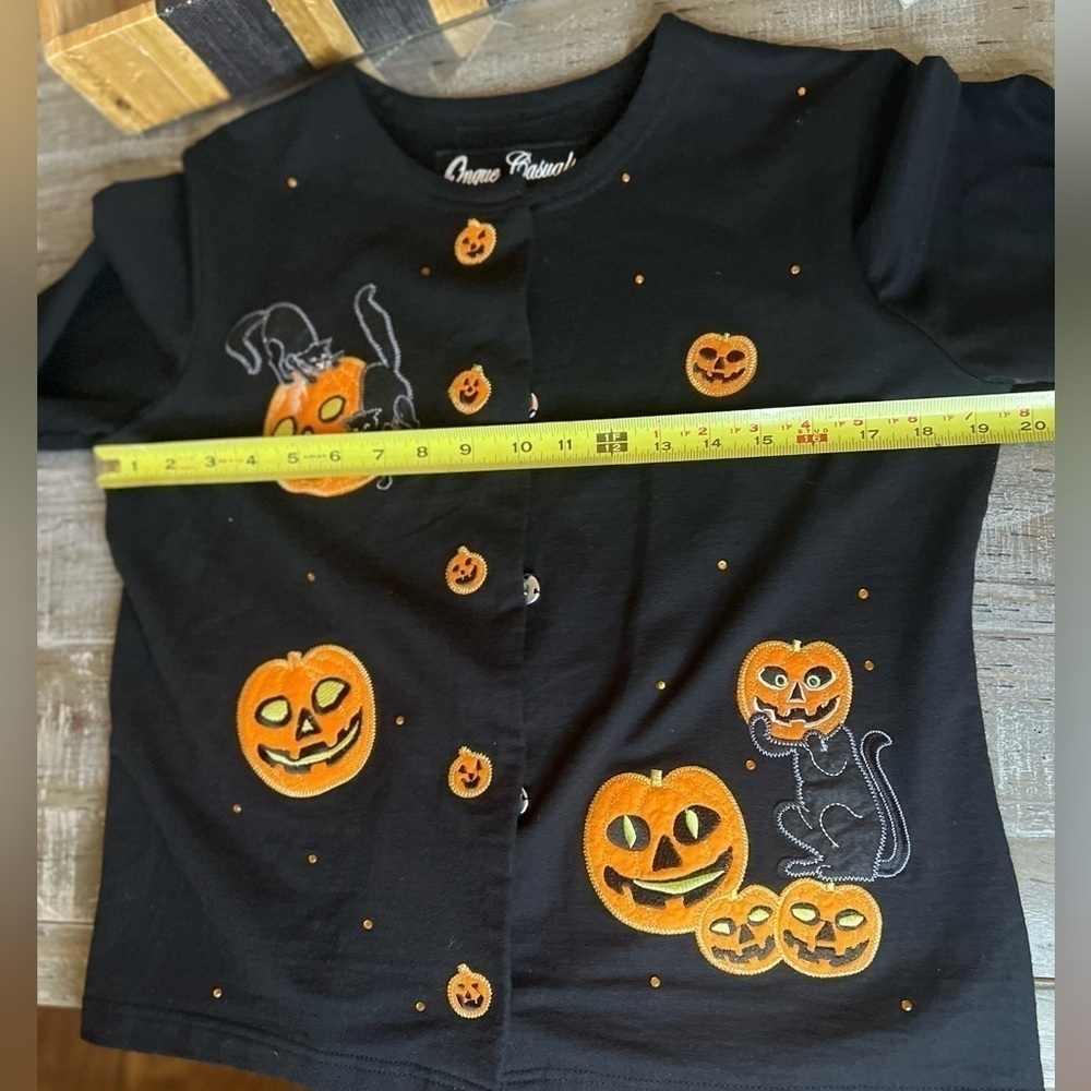 โถ๏ธ Onque โ๏ธ Halloween Black Cat Cardigan / Top ๐. Small - Picture 9 of 17
